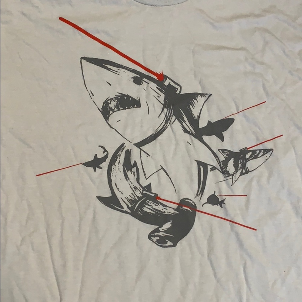 American Apparel Sharks With Lasers Funny T-Shirt